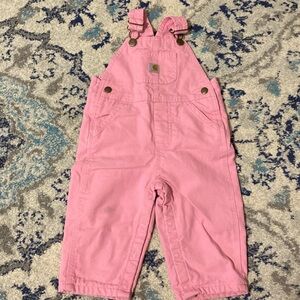 Infant Carhartt pink overalls